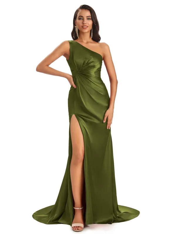 Long Winter Floor-Length Mermaid Satin Bridesmaid Dresses sold by ChicSew