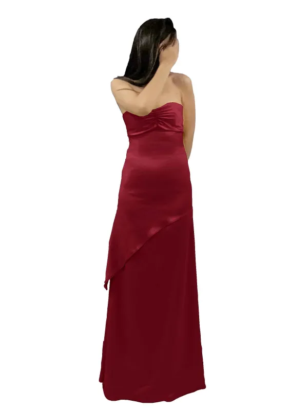 Winter Sweetheart Mermaid Long Satin Bridesmaid Dresses sold by ChicSew