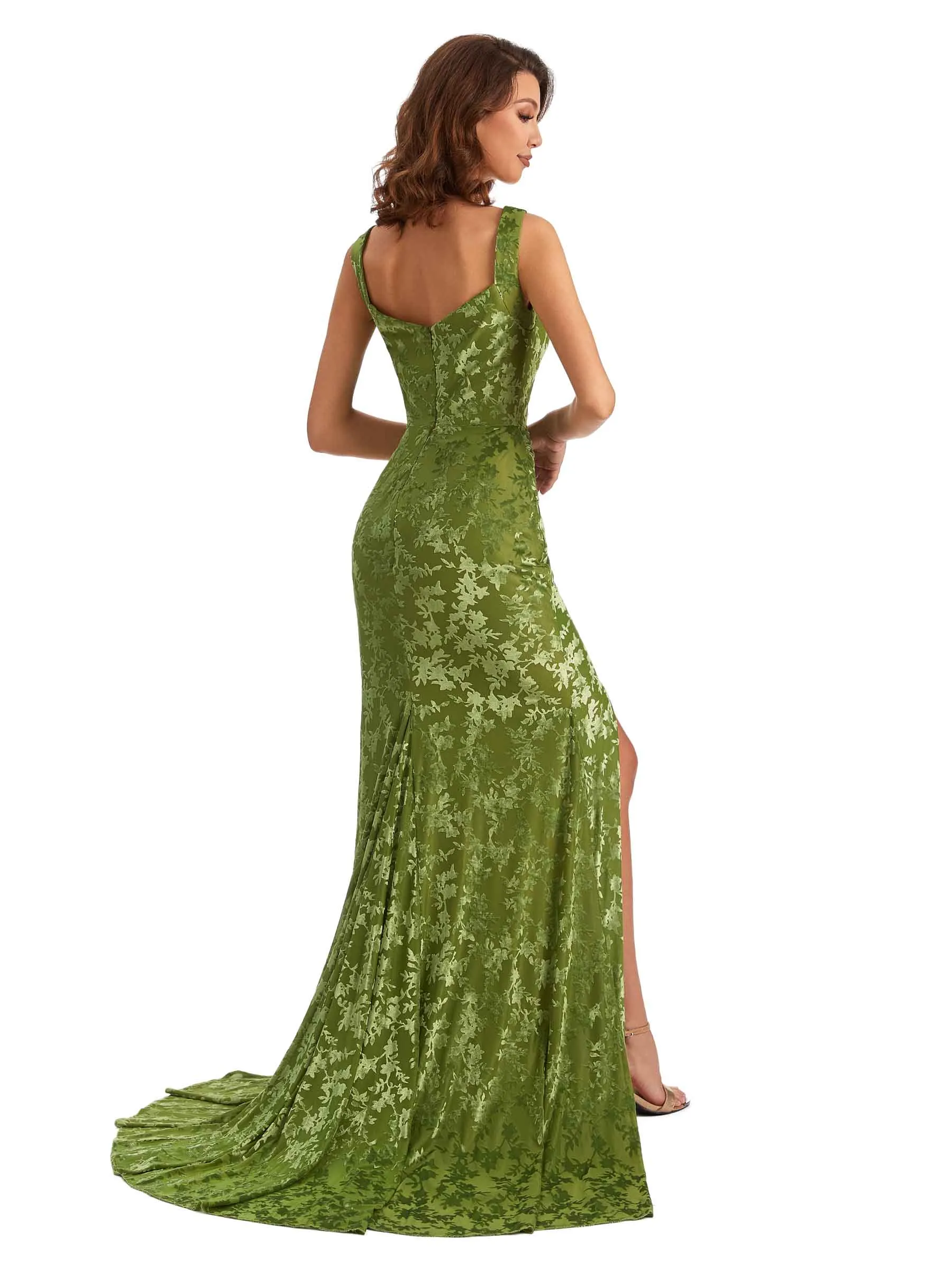 Mermaid Winter Velvet Long Maid of Honor Dresses sold by ChicSew product image thumbnail 5