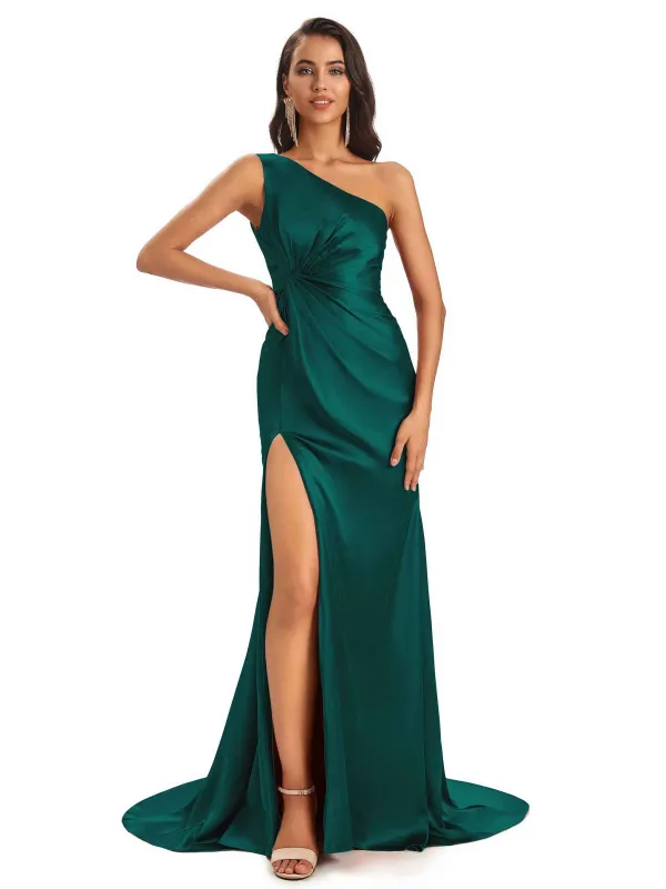 Long Summer Floor-Length Mermaid Satin Bridesmaid Dresses sold by ChicSew