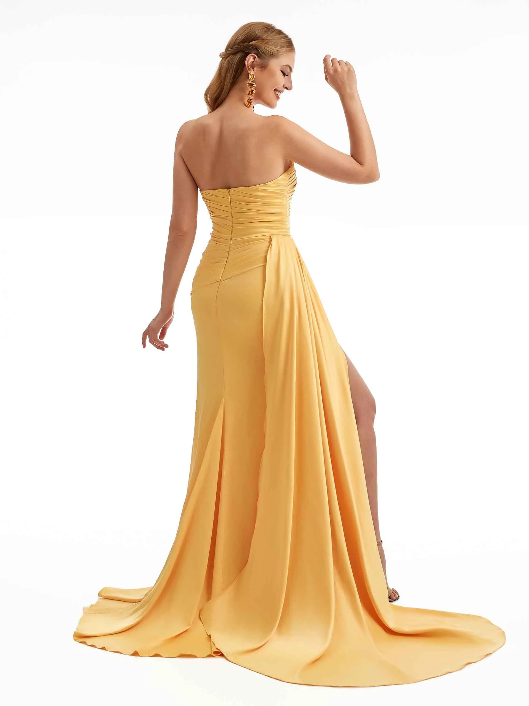 Sweetheart Sexy Summer Satin Mermaid Bridesmaid Dresses sold by ChicSew product image thumbnail 5