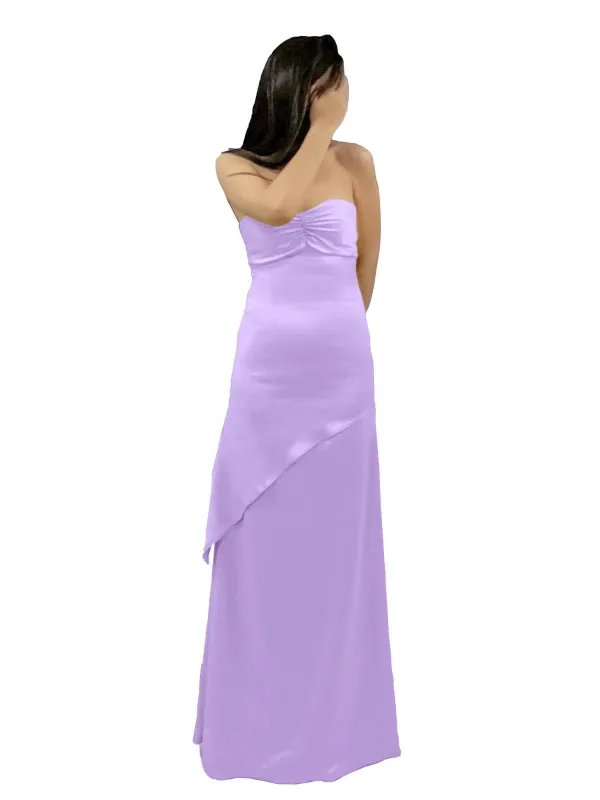 Spring Sweetheart Mermaid Long Satin Bridesmaid Dresses sold by ChicSew