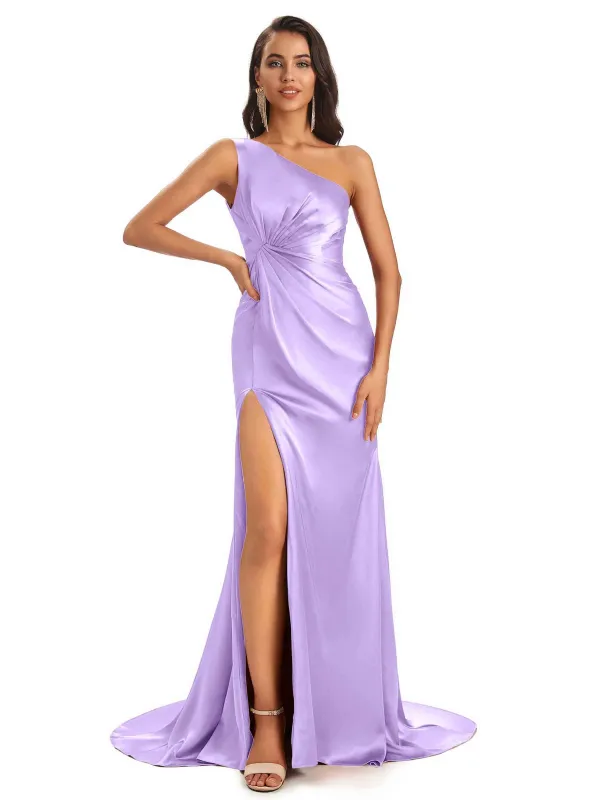 Long Fall Floor-Length Mermaid Satin Bridesmaid Dresses sold by ChicSew