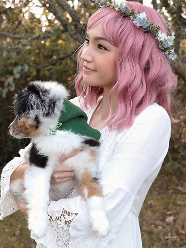 Wavy Wig With Air Bangs Women's Short Bob Colorful Wigs sold by ChicSew