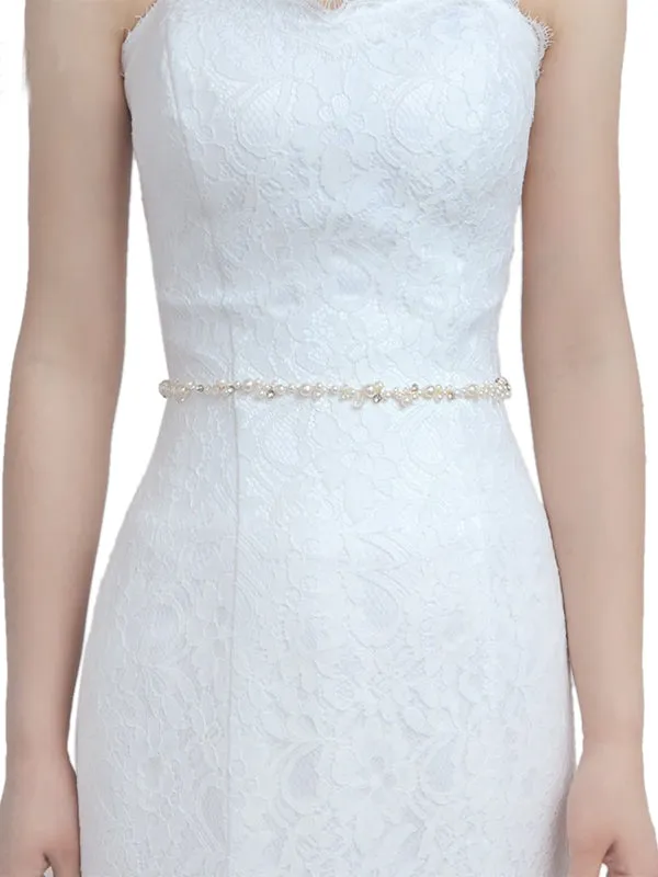 Simple Beaded Thin Brides Sash For Wedding,Party Prom,SH03 sold by ChicSew