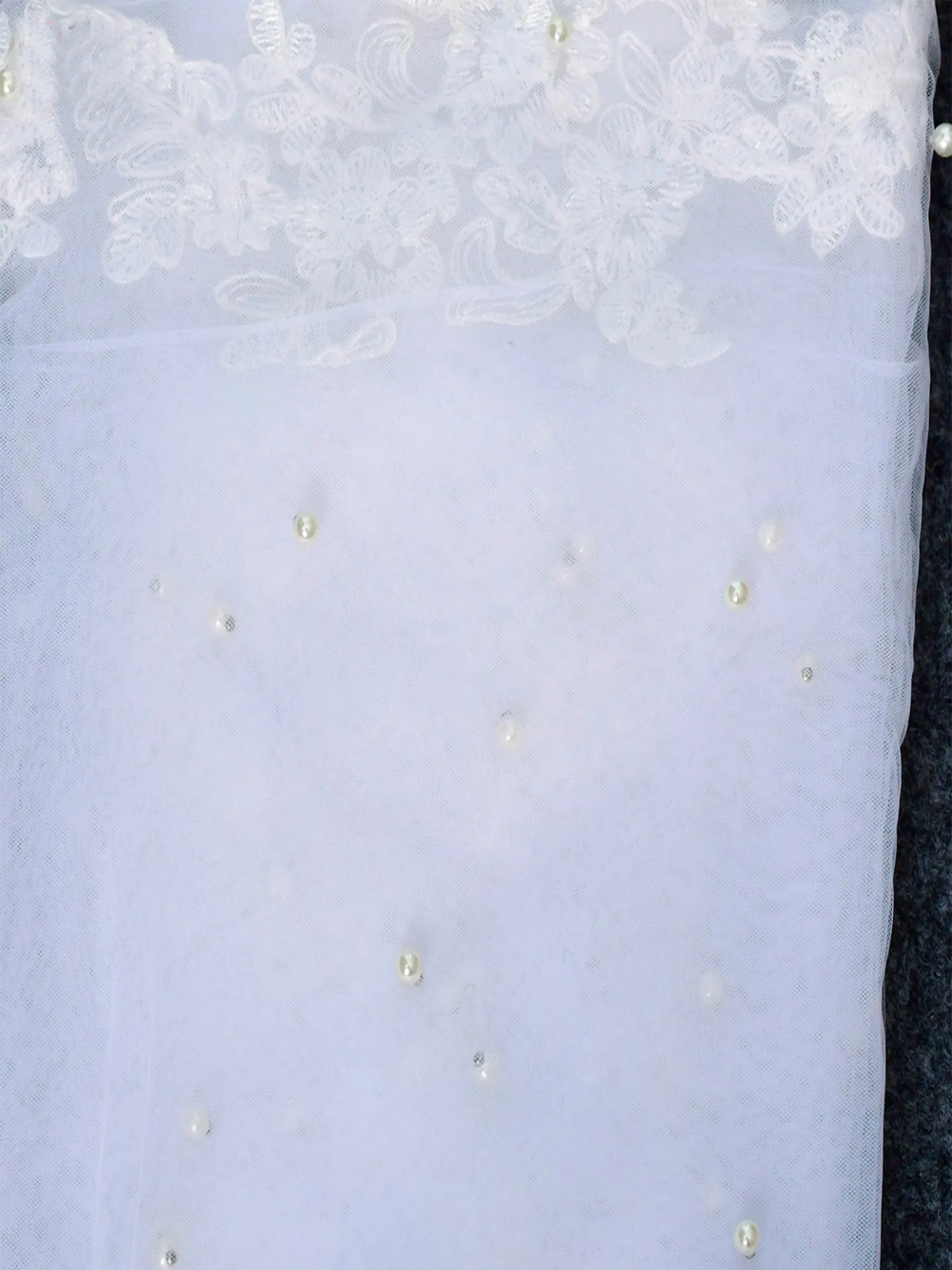 Elegant Pearl Tail Lace Shawl, VG59 sold by ChicSew product image thumbnail 5