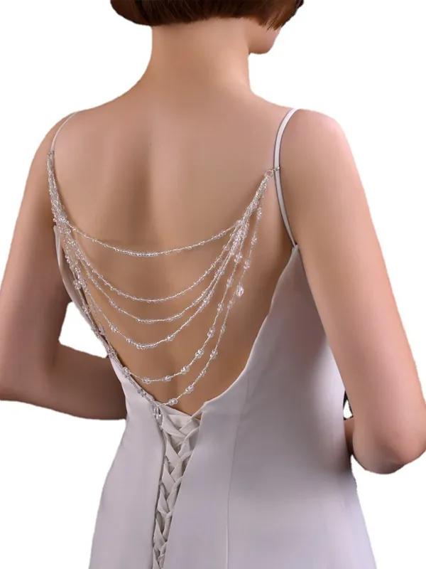 Sparkly Crystal Shoulder Chain with Detachable Layered Tassels, SG04 sold by ChicSew