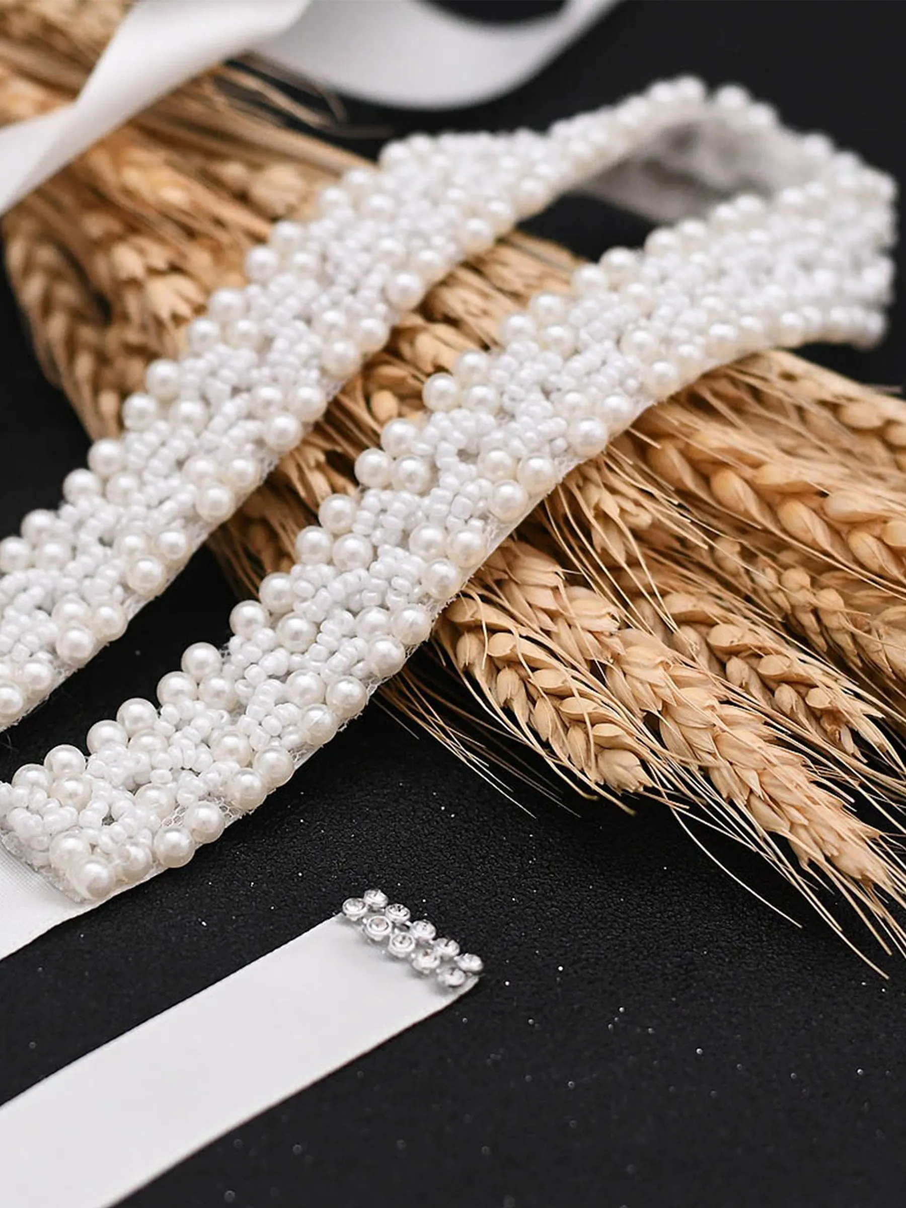 Simple Elegant Pearl Handmade Brides Sash For Wedding,S204 sold by ChicSew product image thumbnail 2