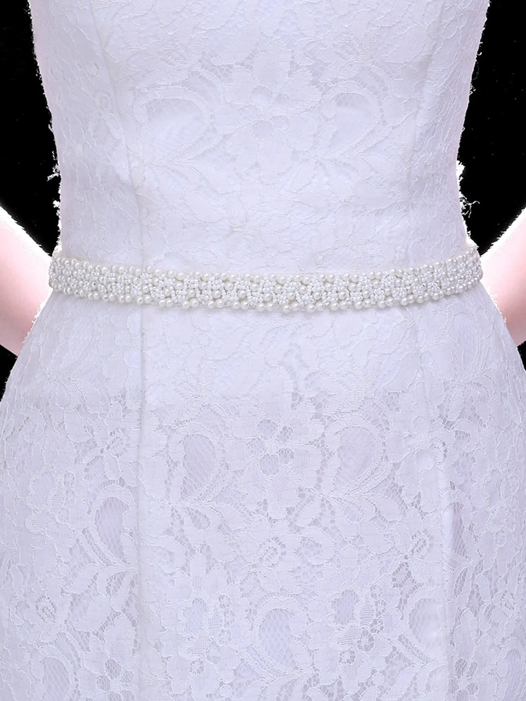 Simple Elegant Pearl Handmade Brides Sash For Wedding,S204 sold by ChicSew