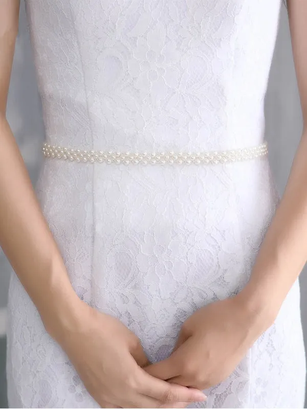 Simple Elegant Pearl Brides Sash For Wedding,S34 sold by ChicSew