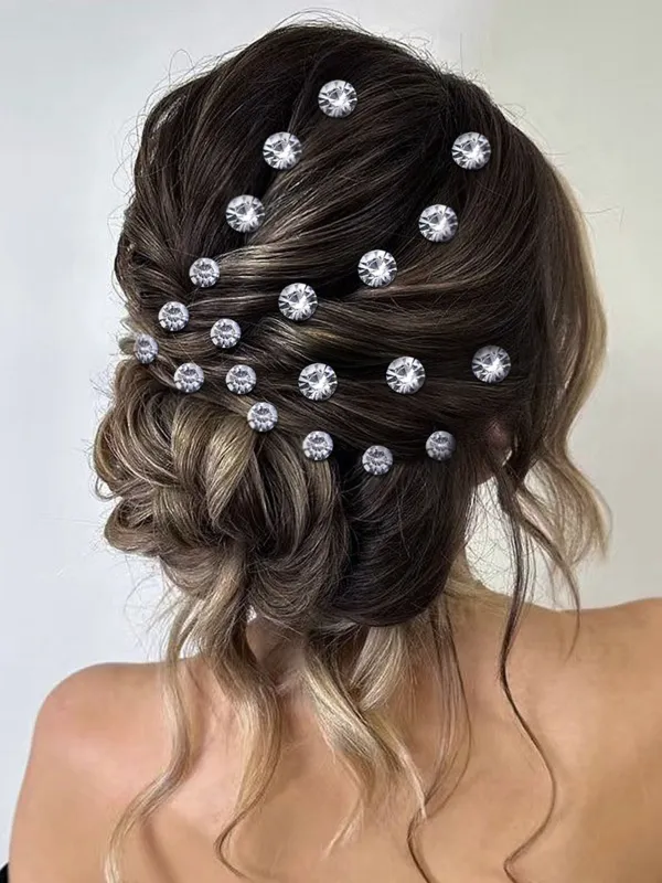 Handmade Rhinestone U-shaped Clip Dirty Braid Hair Accessories Flash Diamond Hair Fork for Women, HP535 sold by ChicSew