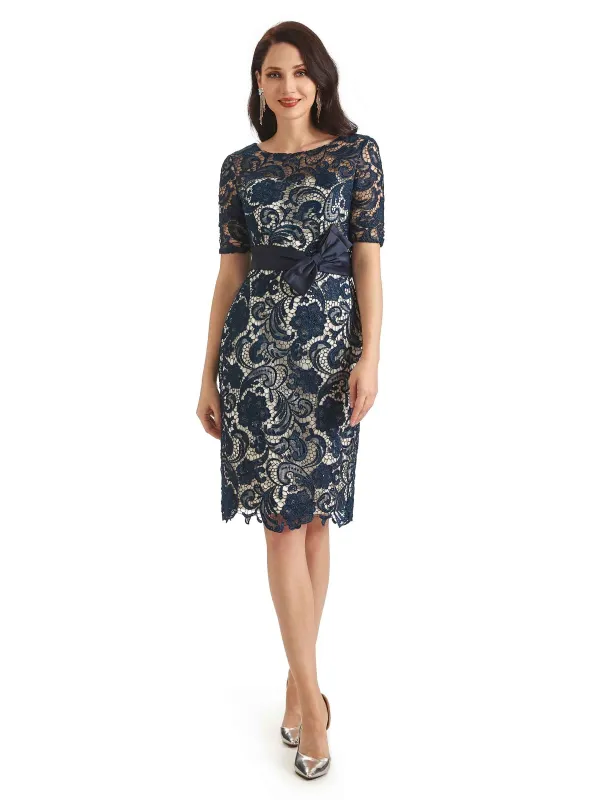 Gorgeous Lace Short Illusion Long Sleeves Mother Of The Bride Dresses sold by ChicSew