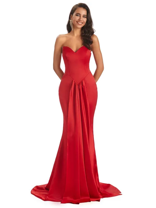 Sexy Soft Satin Sweetheart Unique Mermaid Bridesmaid Dresses Online sold by ChicSew