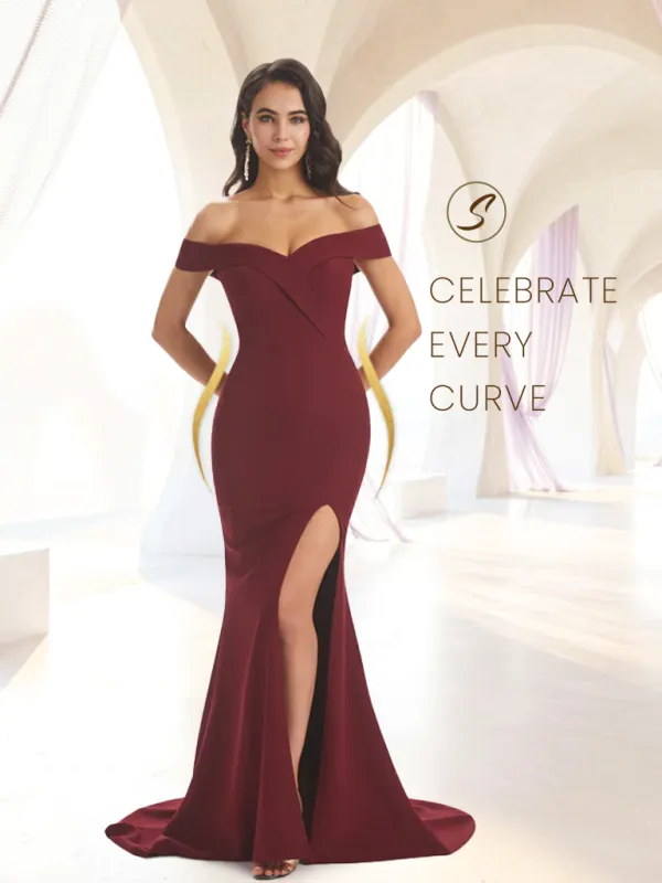 Sexy Soft Satin Off Shoulder Side Slit Floor-Length Long Mermaid Bridesmaid Dresses sold by ChicSew