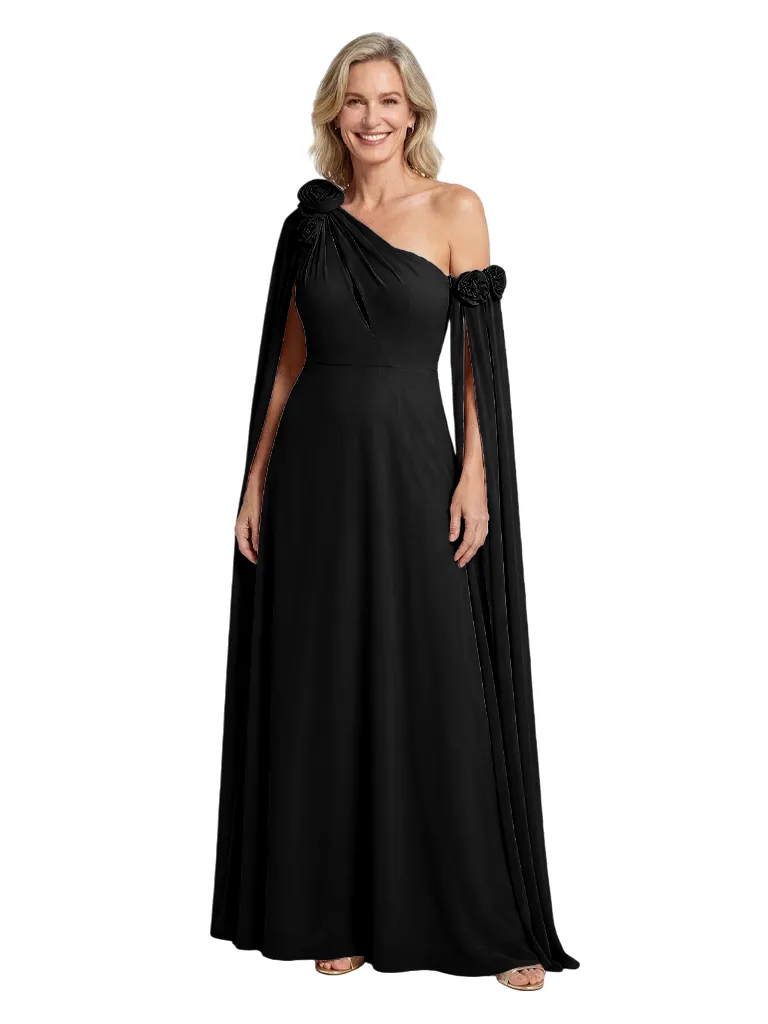 Unique Asymmetrical Long Sleeves Chiffon Mother of the Bride dresses sold by ChicSew product image thumbnail 4