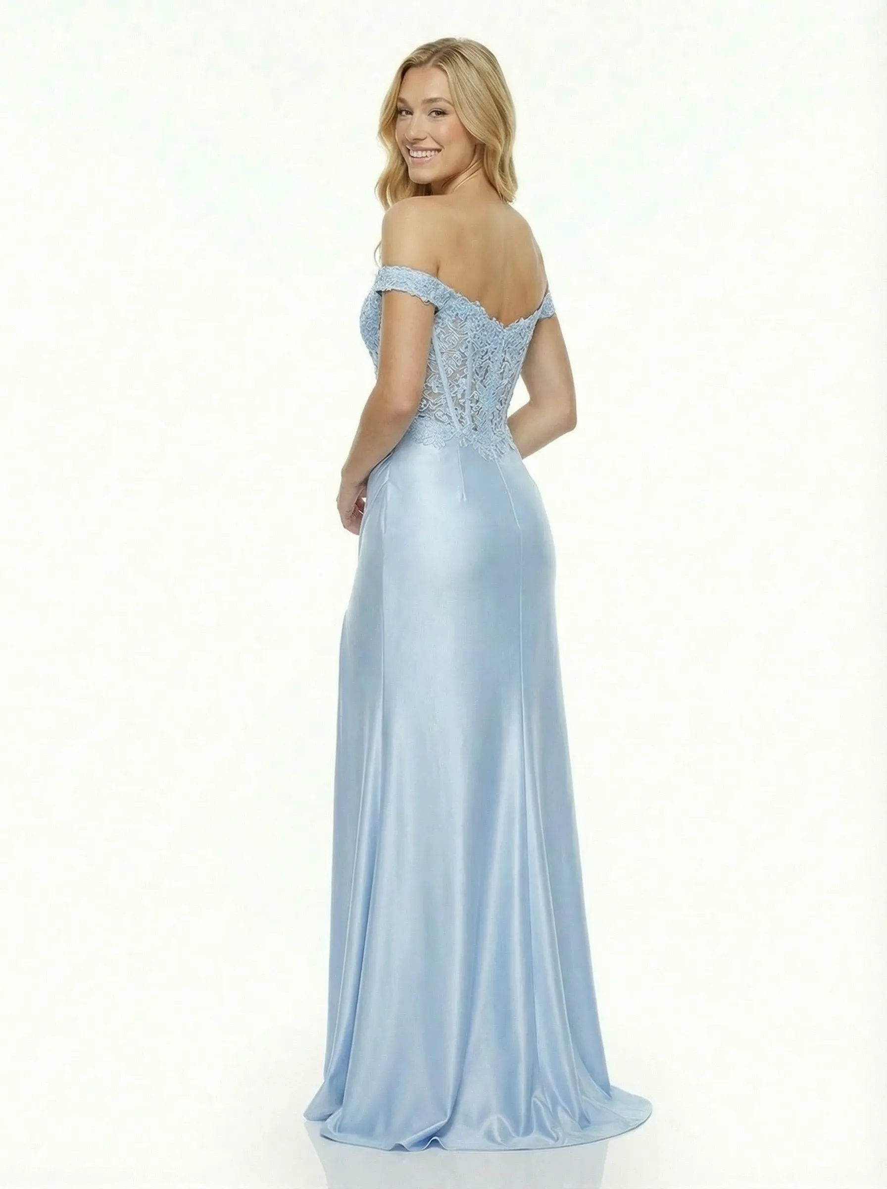 ChicSew Unique Off Shoulder Sleevesless Corset Side Slit Ruched Prom Dress sold by ChicSew product image thumbnail 3