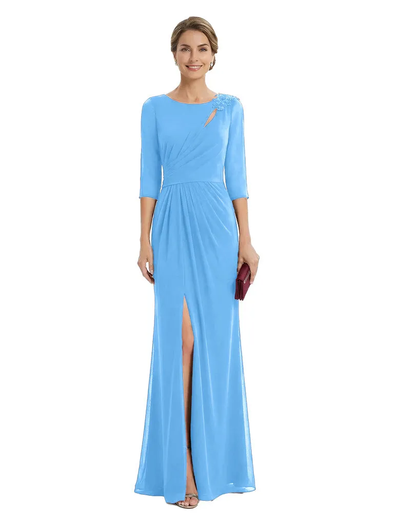 Modern Chiffon Long sleeves Mother Of The Bride Gown With Side Slit sold by ChicSew product image thumbnail 5