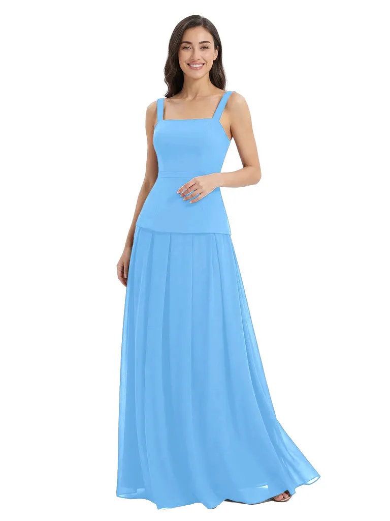 Classy Square Neck Sleeveless A-Line Mother of the Bride Dress sold by ChicSew product image thumbnail 5