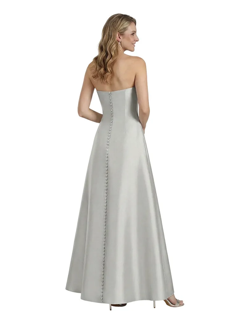 Modern One Shoulder Bow Detail A-Line Satin Mother Of The Bride Gown sold by ChicSew product image thumbnail 3