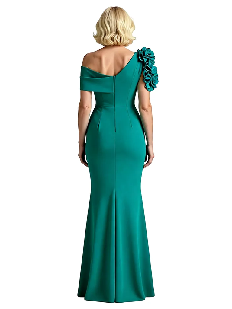 Sexy Off The Shoulder Mermaid Mother Of The Bride Gown With Flower And Side Slit sold by ChicSew product image thumbnail 2