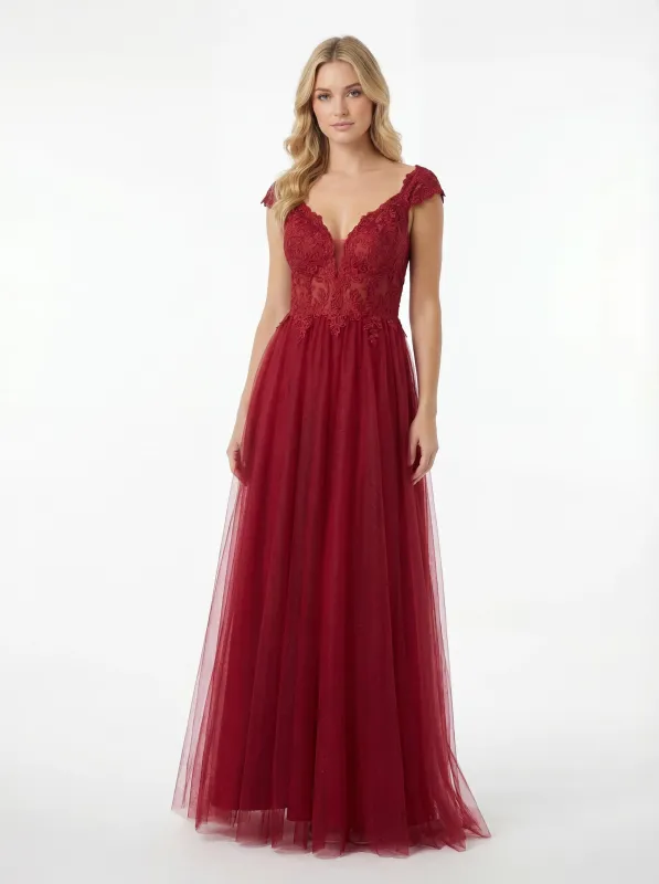 Modern Cap Sleeve  Lace Appliques Mermaid A-line Event Prom Dress sold by ChicSew