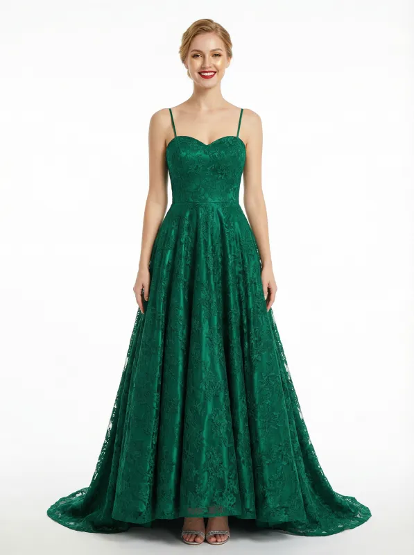 Stunning Full Lace A-line Formal Party Prom Dress Online sold by ChicSew