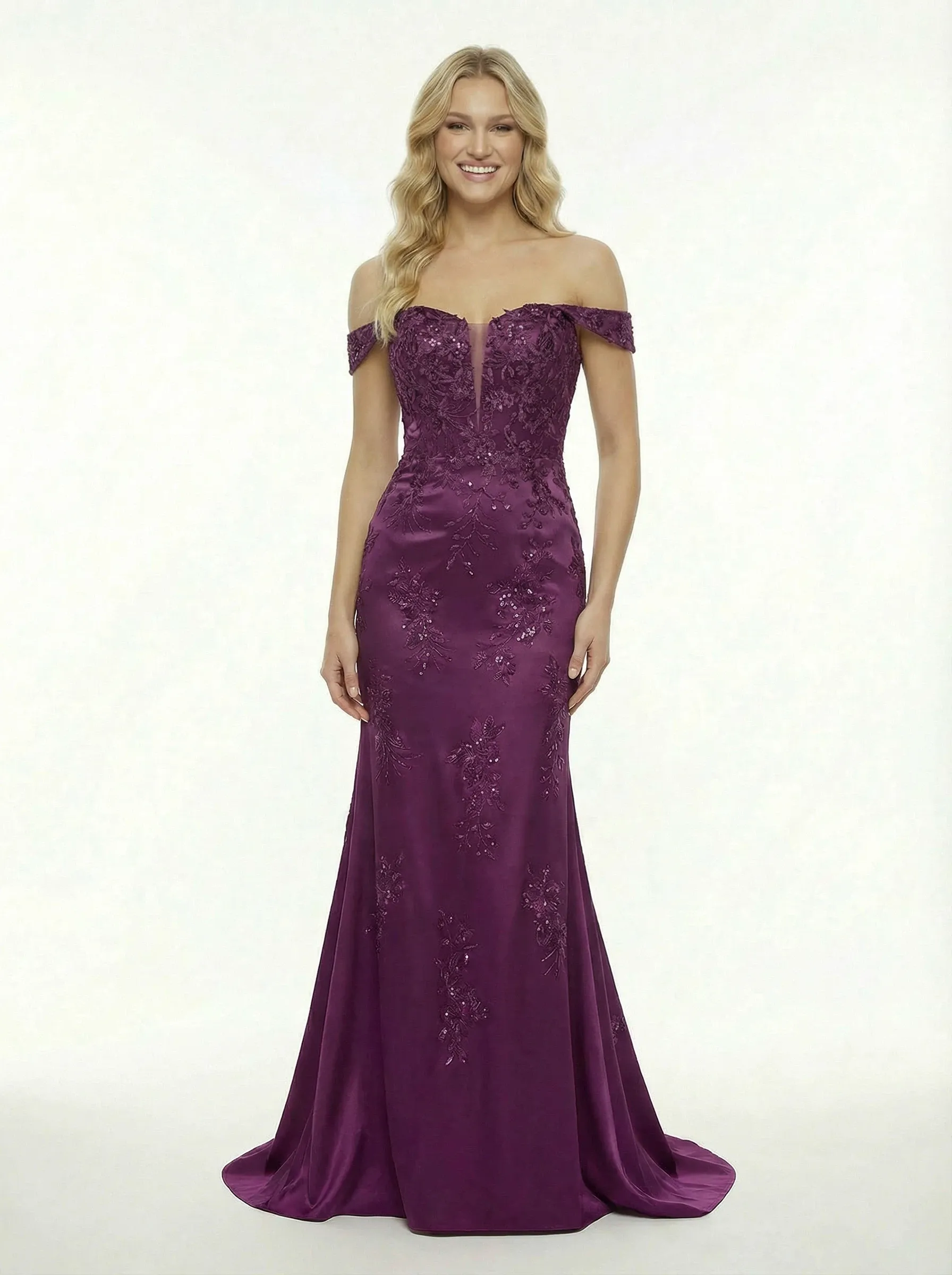 Classy Off the Shoulder Corset Lace Appliques Mermaid Party Prom Dress sold by ChicSew