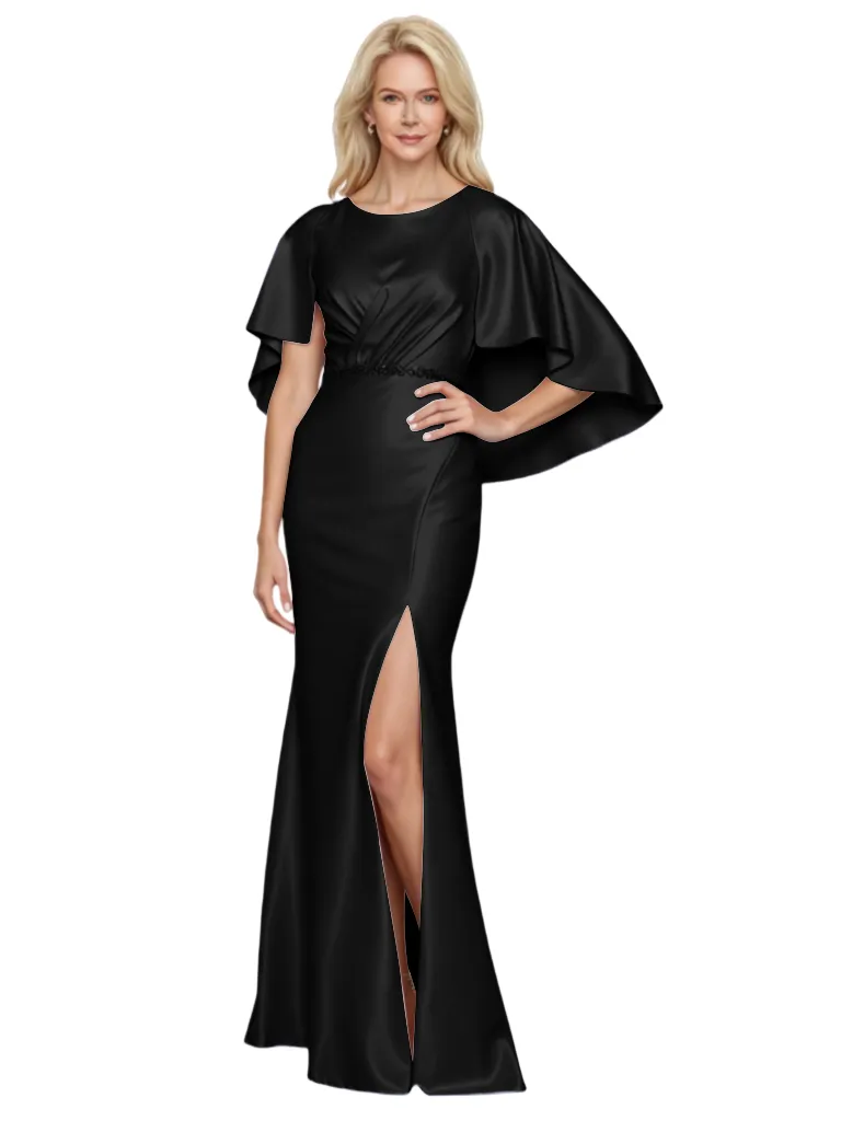 Elegant Side Slit Half Slevees Mermaid Long Mother Of The Bride Dresses sold by ChicSew product image thumbnail 3