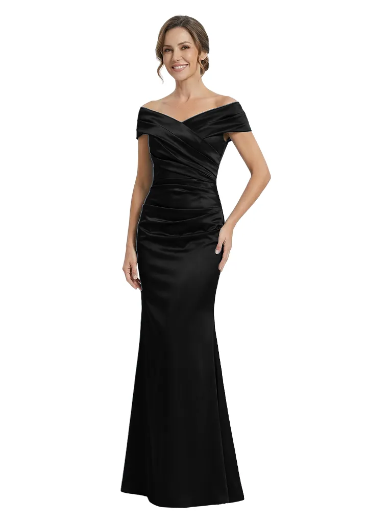Elegant Off Shoulder Ruched Mermaid Mother Of The Bride Dresses sold by ChicSew product image thumbnail 3