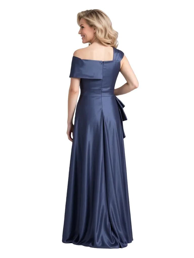 Elegant Cape Neckline Satin A-line Mother Of The Bride Dresses sold by ChicSew product image thumbnail 2