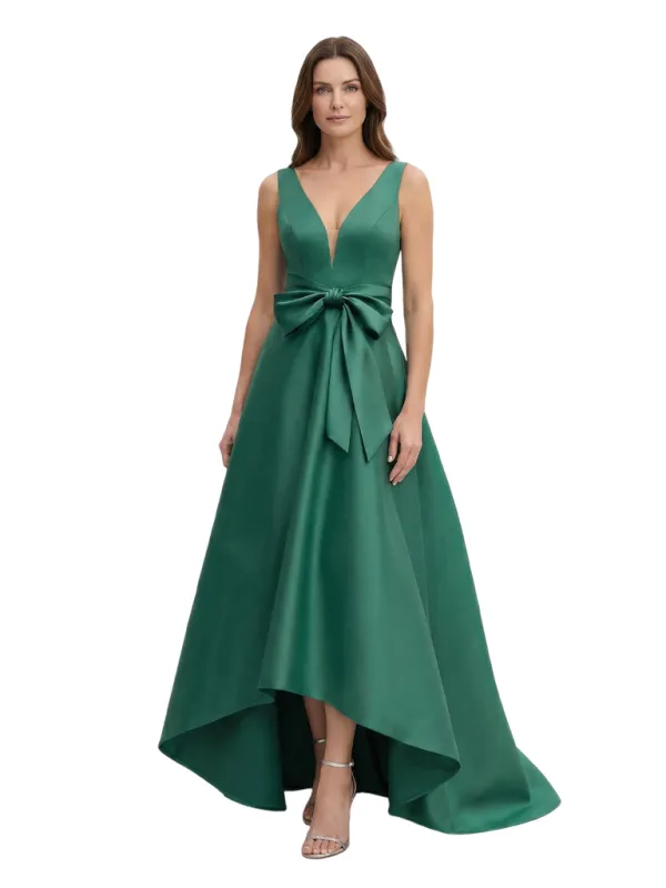Elegant V-Neck High Low V-Neck Sleeveless A-Line Mother Of The Bride Dresses sold by ChicSew