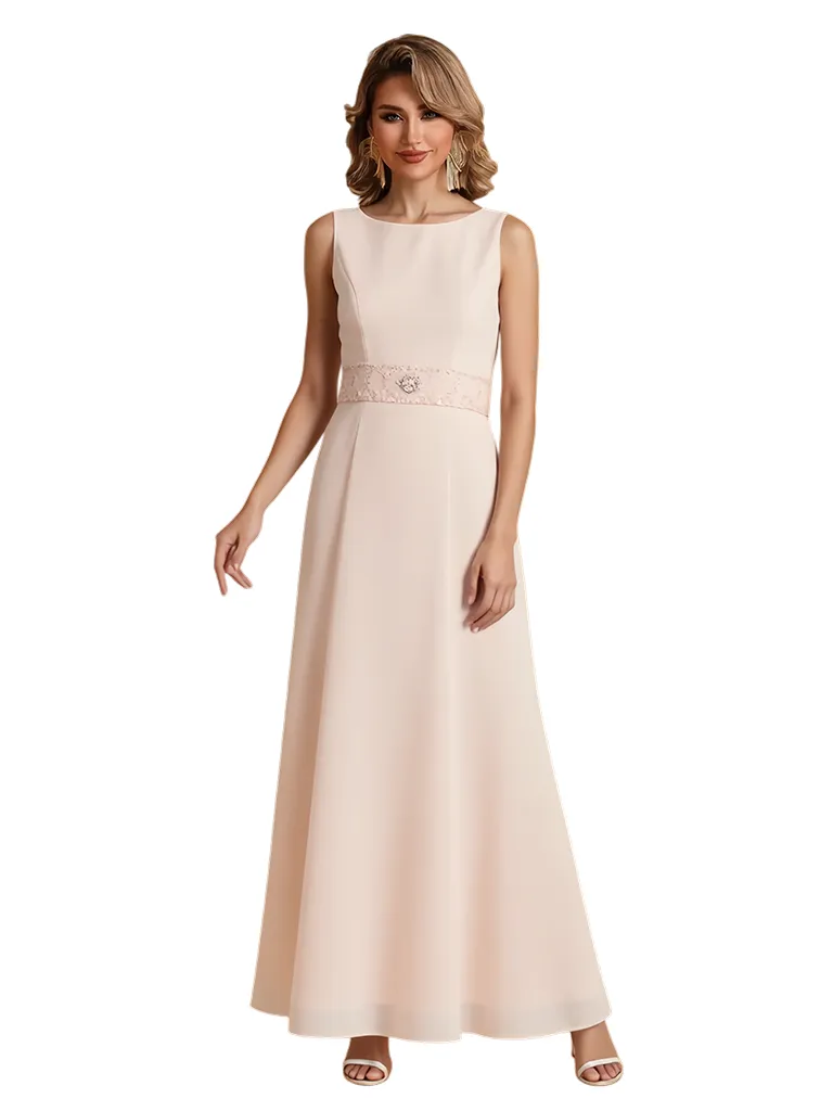 Elegant Sleeveless Jewel Chiffon A-Line Mother of The Bride Dresses sold by ChicSew