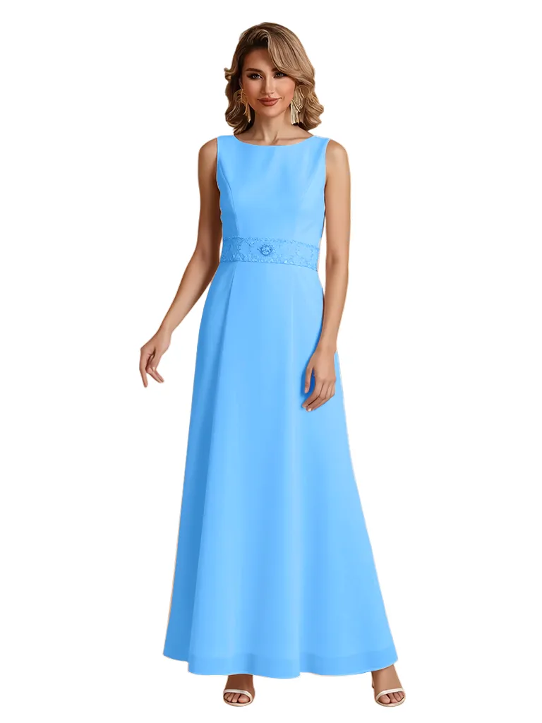 Elegant Sleeveless Jewel Chiffon A-Line Mother of The Bride Dresses sold by ChicSew product image thumbnail 4
