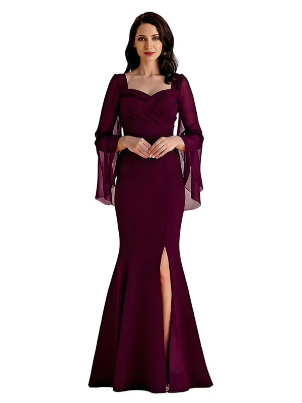 Elegant Mermaid Sweetheart Chiffon Flutter Sleeves Mother of the Brides Dresses sold by ChicSew