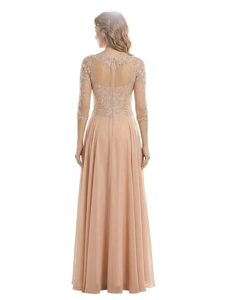 Trendy Lace Applique A-line Mother of The Bride Gown With Sleeve sold by ChicSew product image thumbnail 3