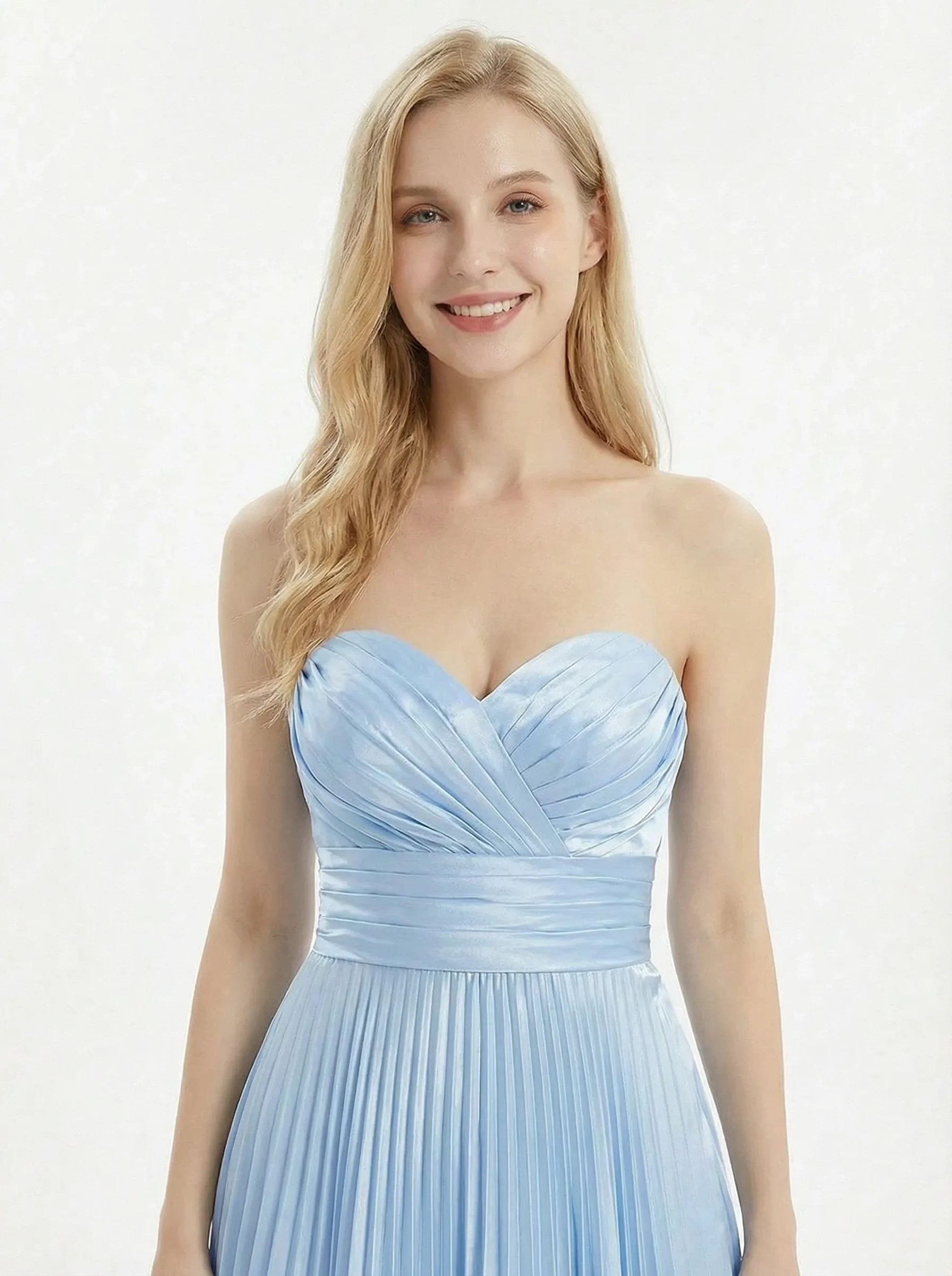 ChicSew Classy Sweetheart Pleated Satin Prom Dress Floor-Length A-Line Formal Gown for Women sold by ChicSew product image thumbnail 2