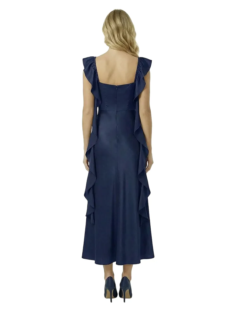 Elegant Square Neck Ruffles Sleeveless A-Line Prom Dress Long Evening Gown sold by ChicSew product image thumbnail 3