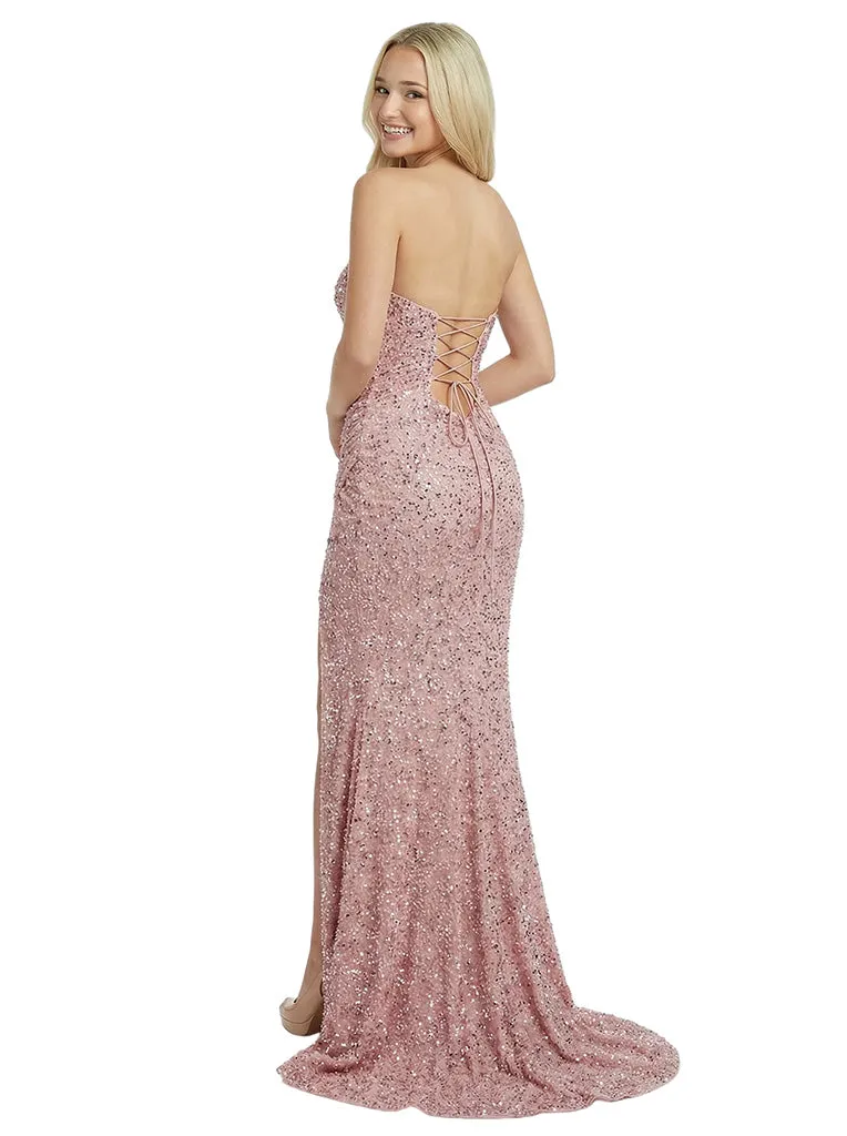 Sexy Sequin Off-Shoulder Side Slit Mermaid Party Prom Dresses sold by ChicSew product image thumbnail 3