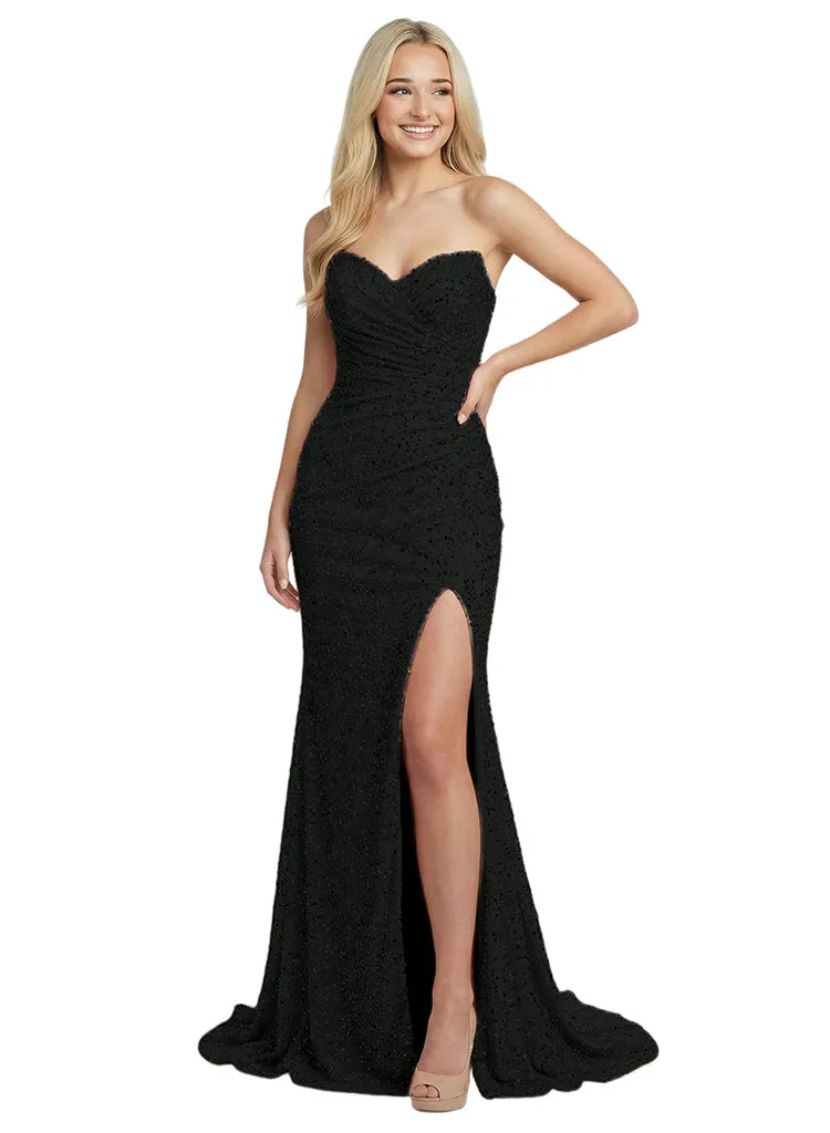 Sexy Sequin Off-Shoulder Side Slit Mermaid Party Prom Dresses sold by ChicSew product image thumbnail 4