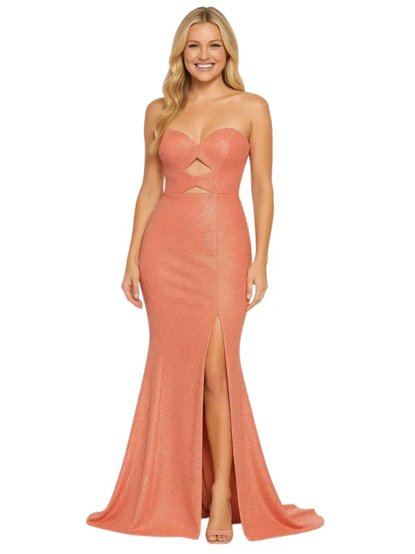 Shiny Glitter Jersey Sweetheart Mermaid Long Party Prom Dresses Dresses sold by ChicSew