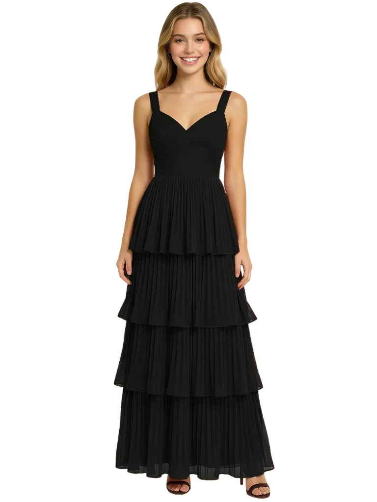 Cute V-neck Ruffles A-Line Floor-Length Long Party Prom Dresses sold by ChicSew product image thumbnail 5