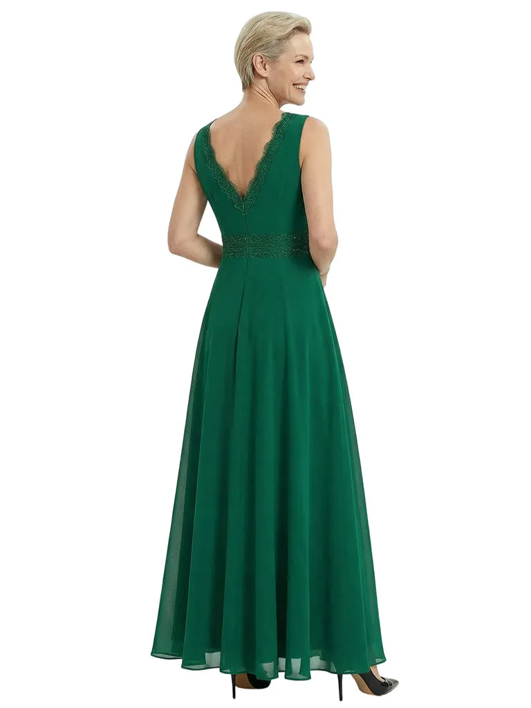 Timeless 2 Piece V-neck A-Line Chiffon Mother Of The Bride Dress With Jacket sold by ChicSew product image thumbnail 4