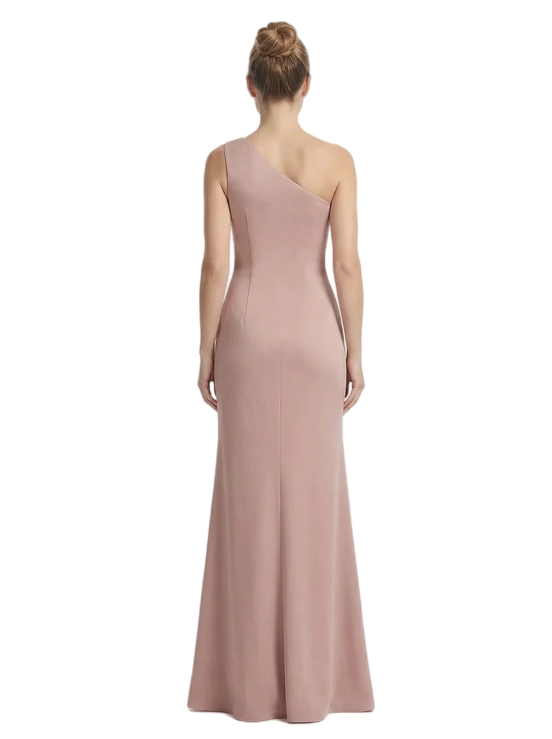 Sexy One Shoulder Satin Mother Of The Groom Dress Side Slit Floral Applique Mermaid Gown sold by ChicSew product image thumbnail 2