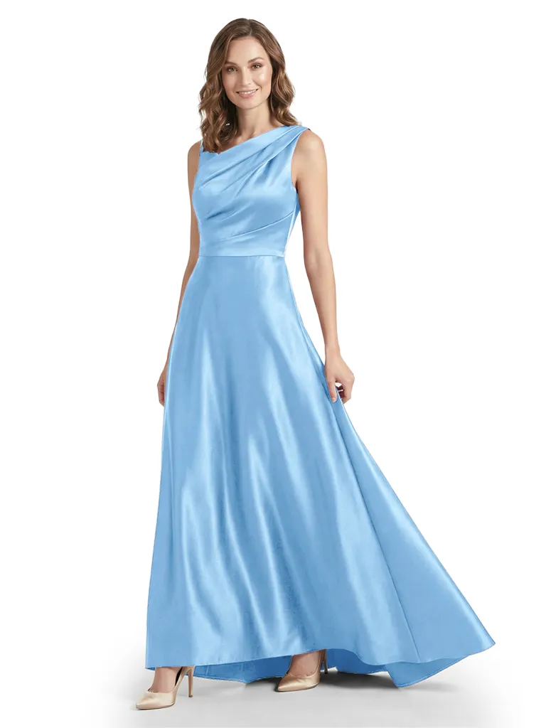 Chicsew Stunning Asymmetrical Neckline Sleeveless A-Line Satin Formal Dress For Mother Of The Bride sold by ChicSew product image thumbnail 5