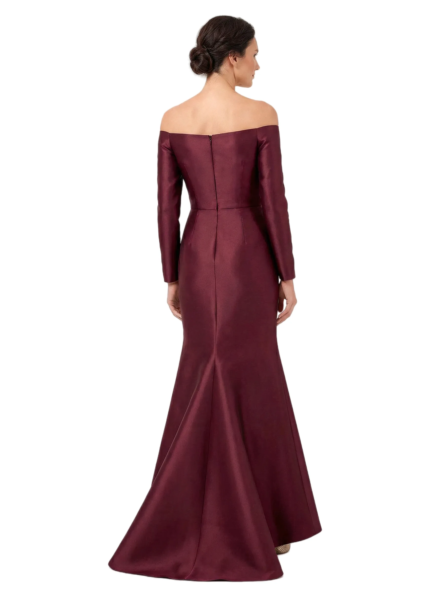 Chicsew Elegant Off Shoulder Long Sleeves Ruched Mermaid Mother Of The Bride Gown sold by ChicSew product image thumbnail 3