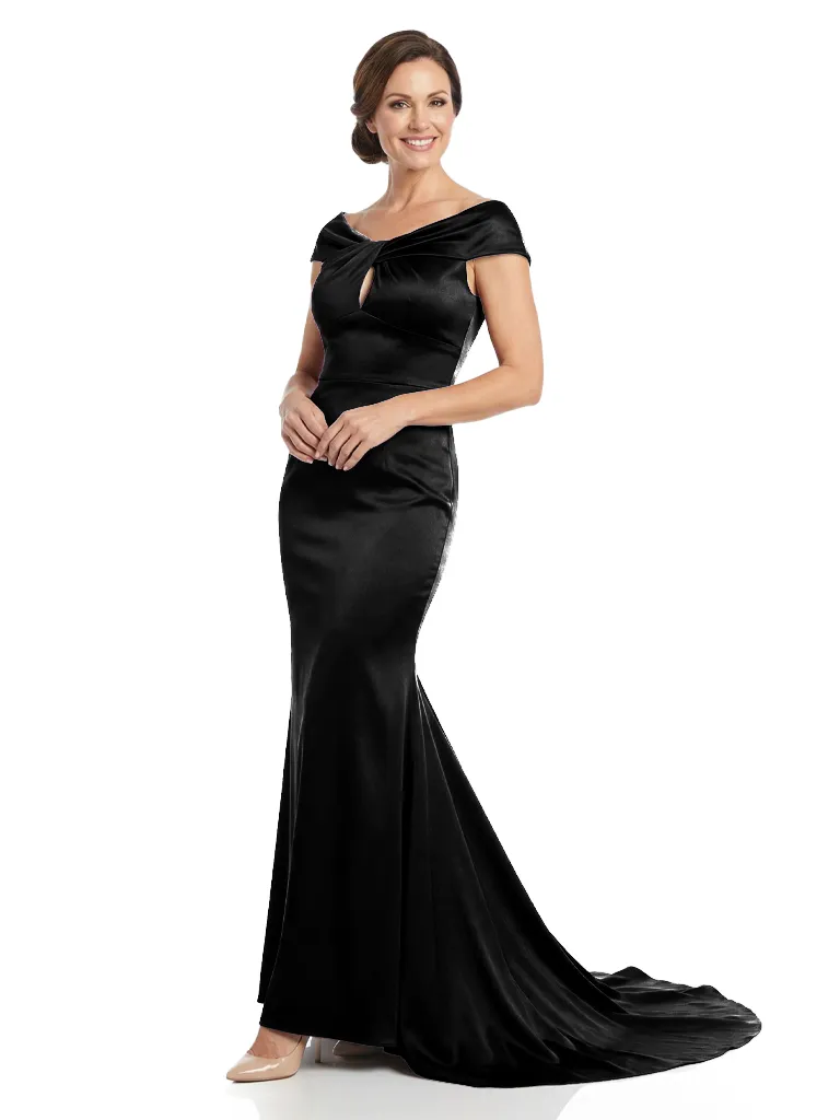 Chicsew Classy Off The Shoulder Satin Mermaid Evening Gown For Mother Of The Bride sold by ChicSew product image thumbnail 4