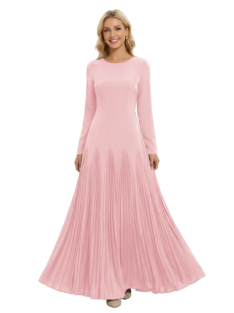 Chicsew Unique Long Sleeves Pleated A-Line Chiffon Mother Of The Groom Formal Gown sold by ChicSew product image thumbnail 5