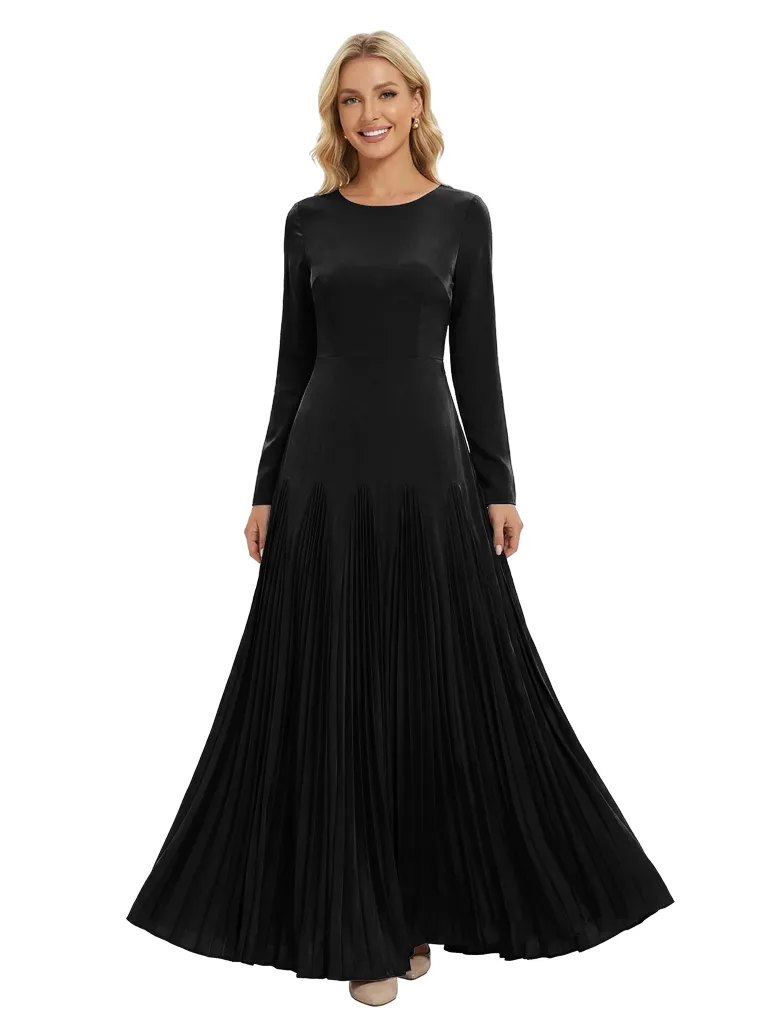 Chicsew Unique Long Sleeves Pleated A-Line Chiffon Mother Of The Groom Formal Gown sold by ChicSew product image thumbnail 3