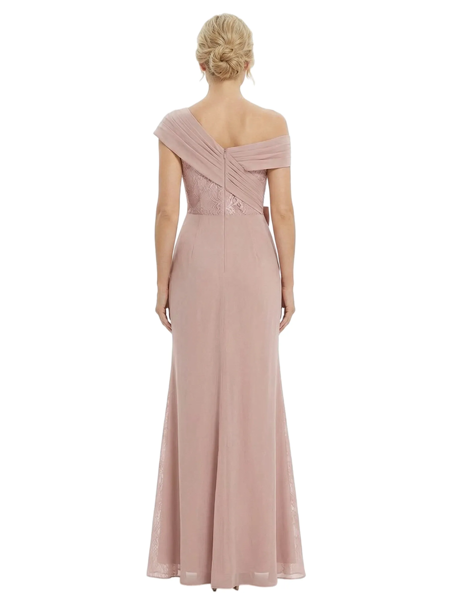 Chicsew Beautiful One Shoulder Lace Appliques Mermaid Chiffon Mother Of The Bride Dress sold by ChicSew product image thumbnail 3