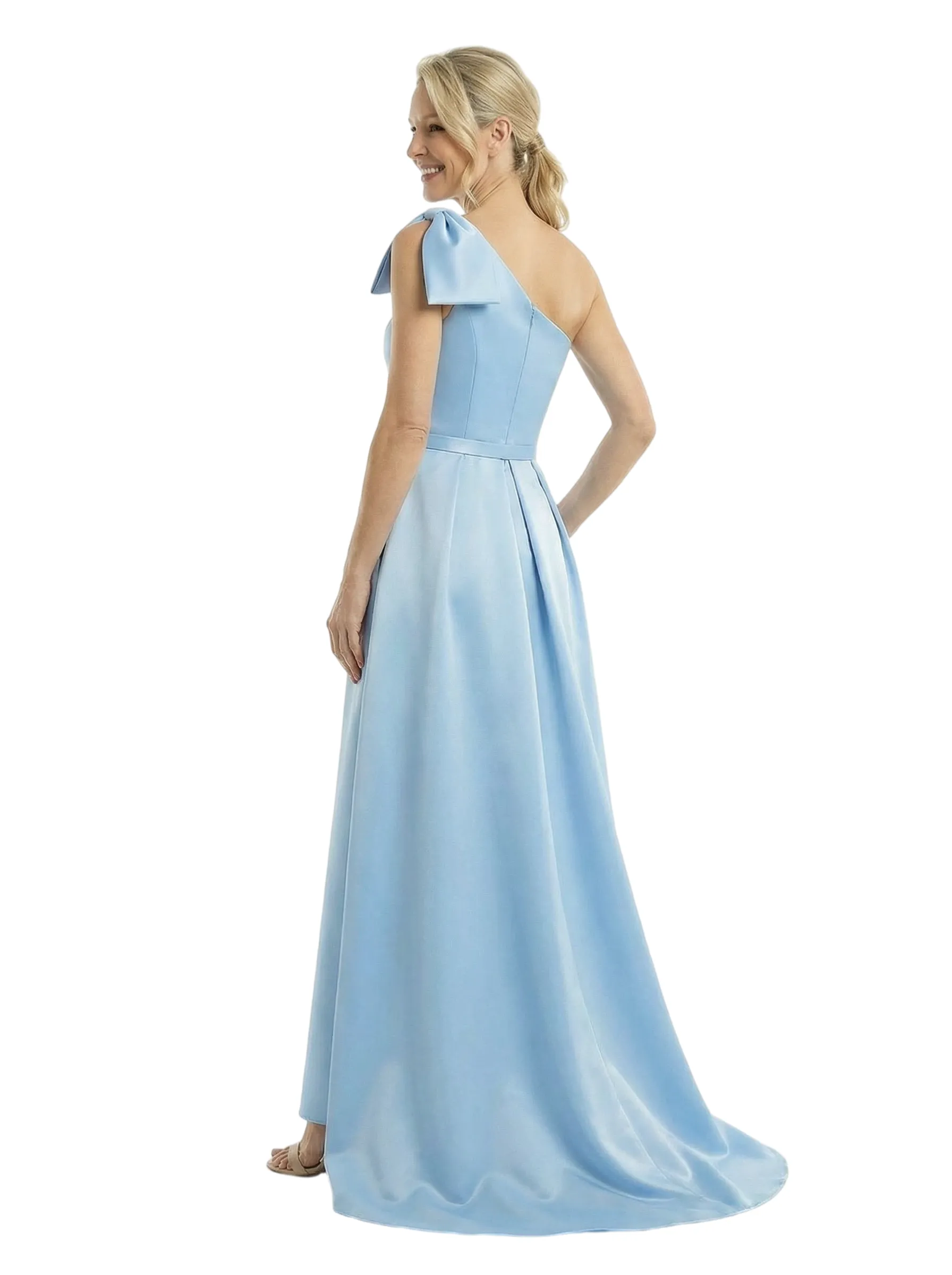 Chicsew Stylish One Shoulder High-Low Satin A-line Mother of The Bride Dresses sold by ChicSew product image thumbnail 3